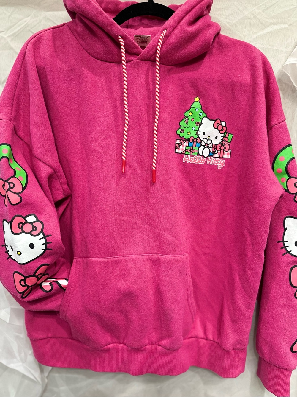 Hello Kitty | Hot Pink | Holiday Festive | Pullover Hoodie